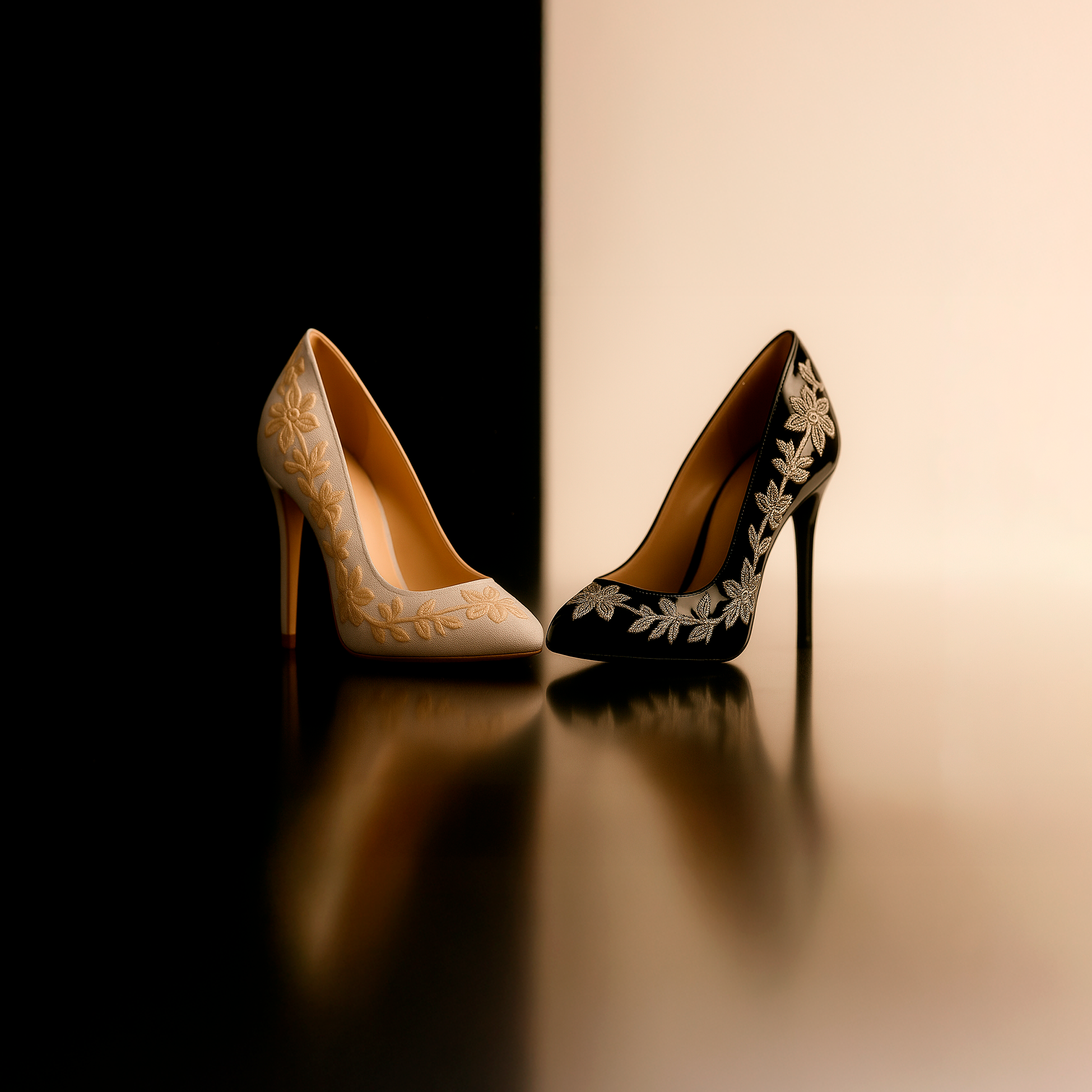Sandalias elegantes MALEJA sobre fondo contrastado