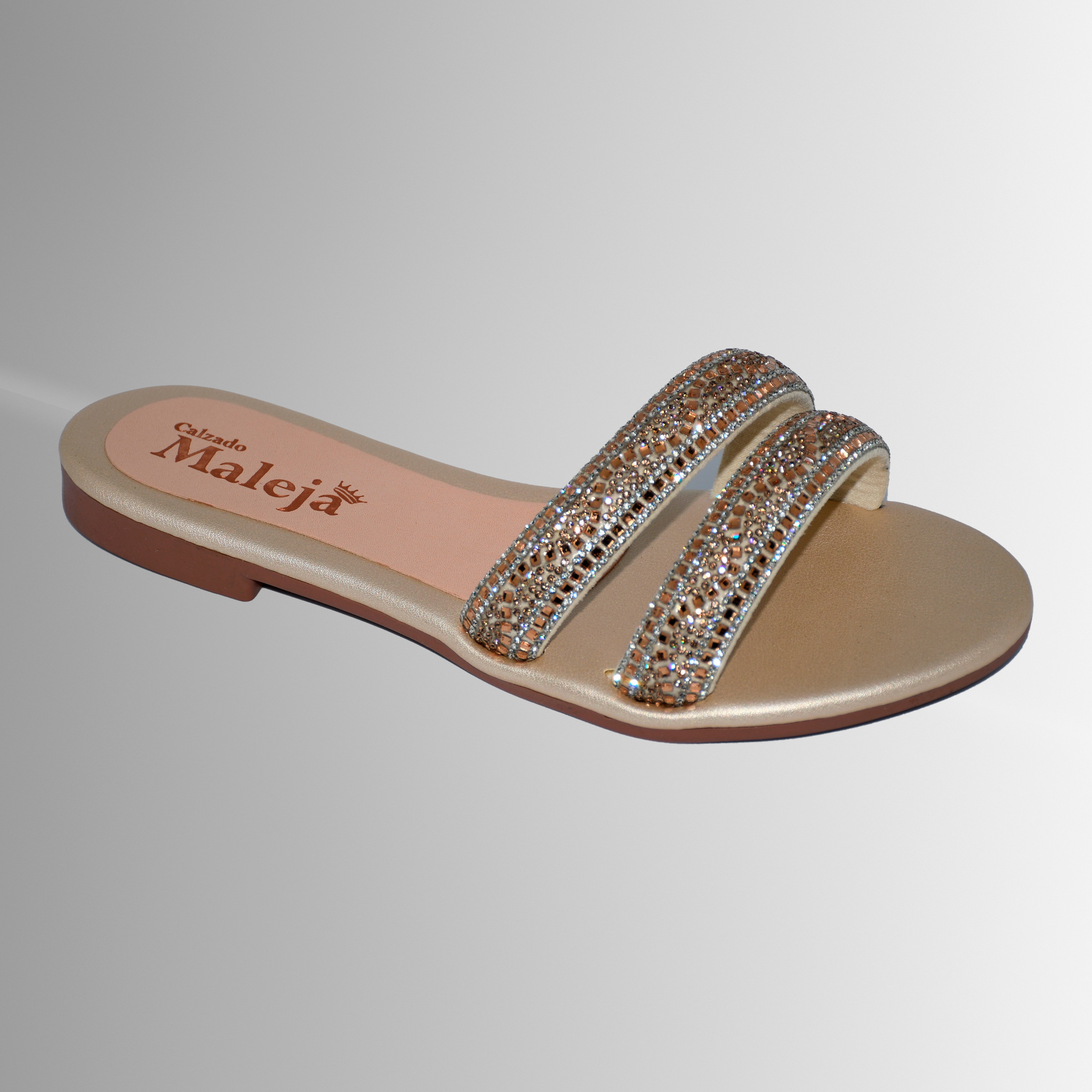 Sandalia Plana color Dorado