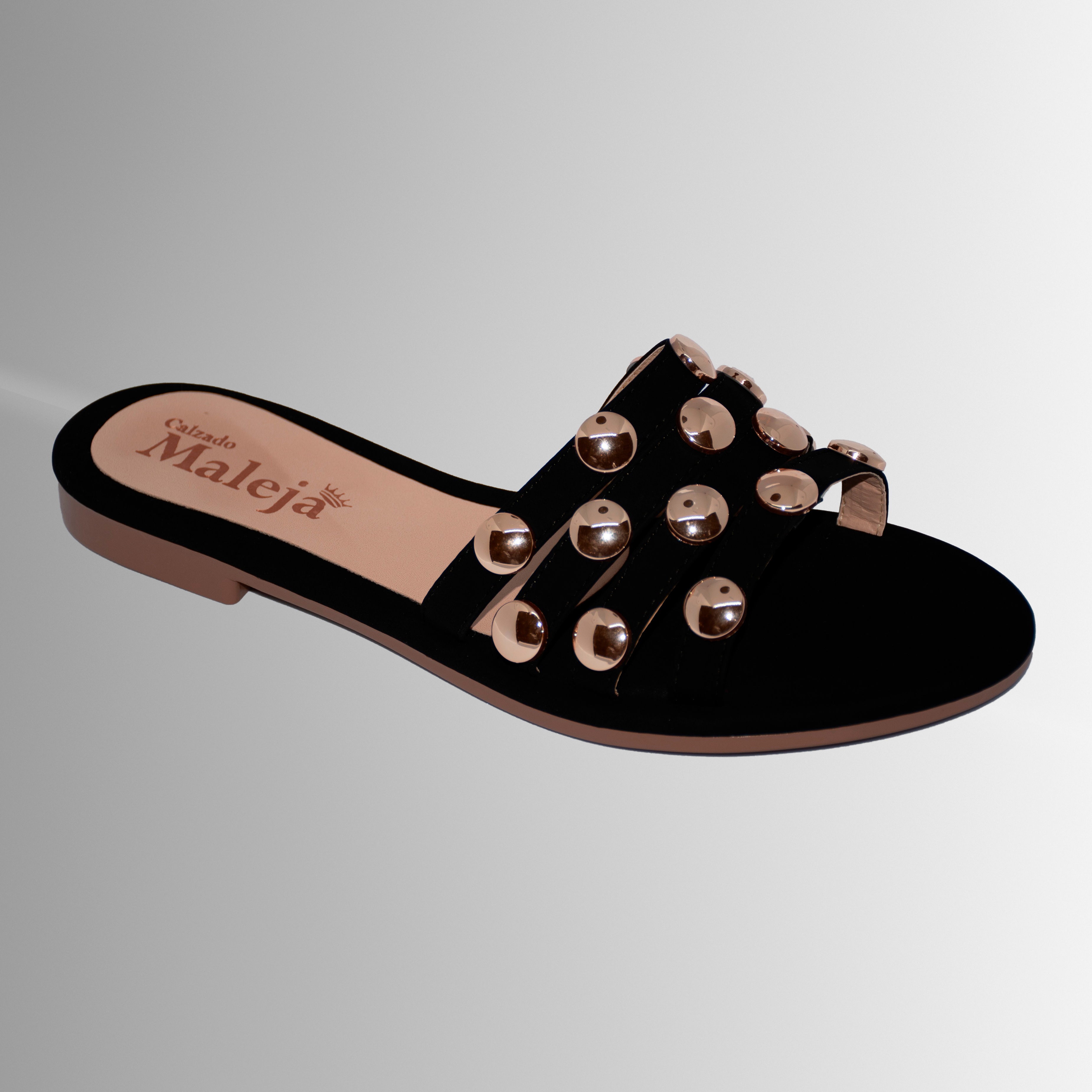 Sandalia Plana color Negro